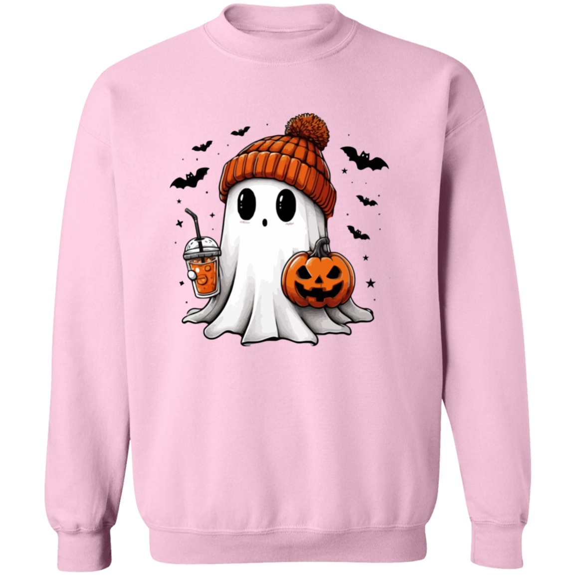 Ghost With Pumpkin Halloween T-Shirt | Sweatshirt