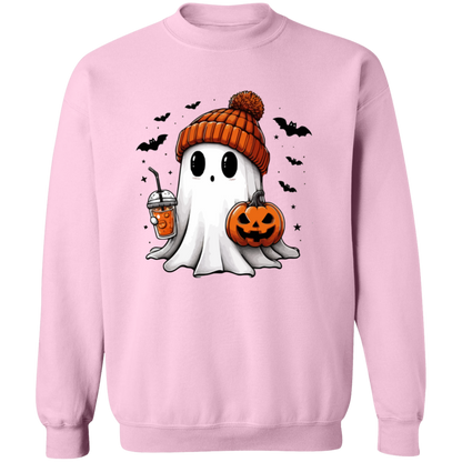 Ghost With Pumpkin Halloween T-Shirt | Sweatshirt