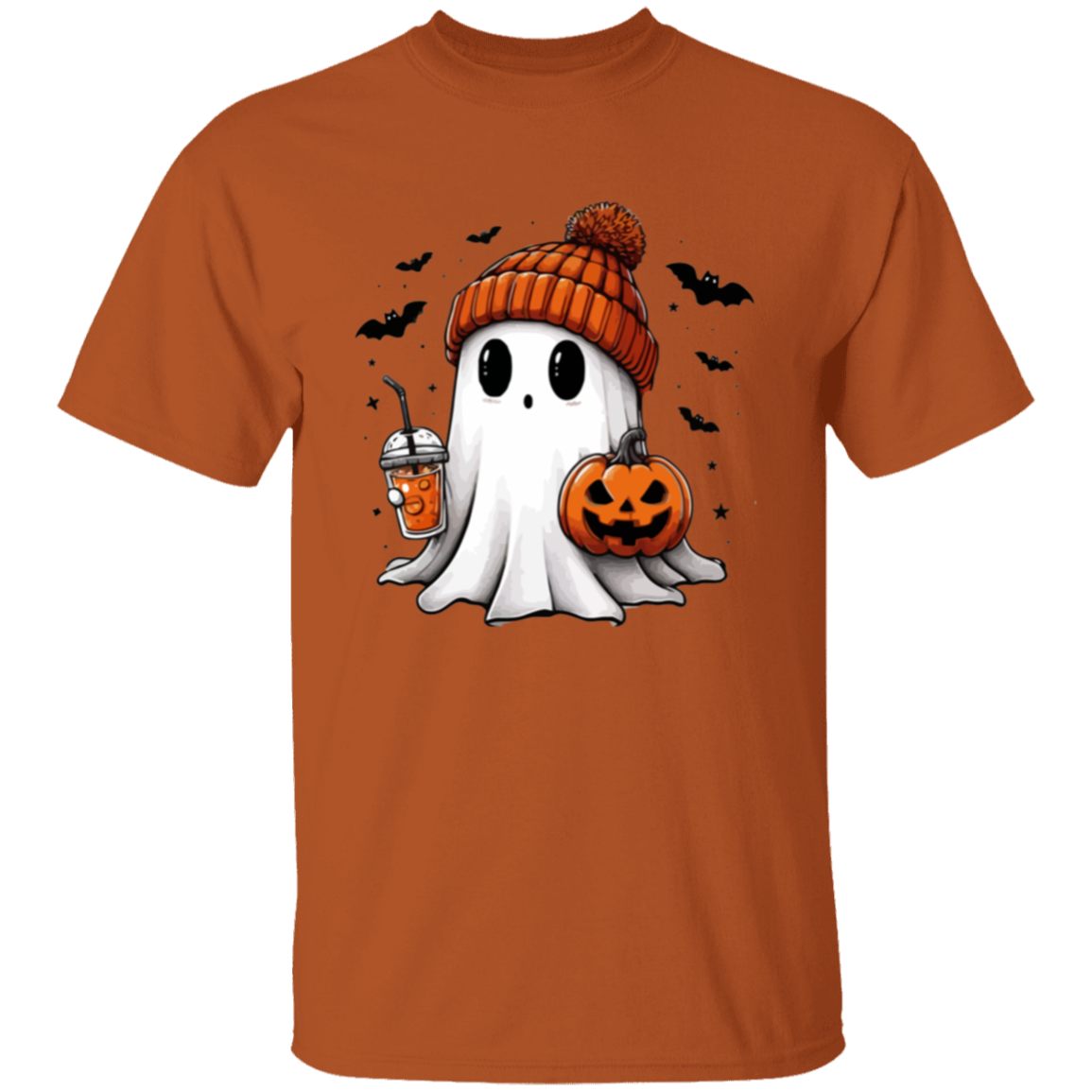 Ghost With Pumpkin Halloween T-Shirt | Sweatshirt