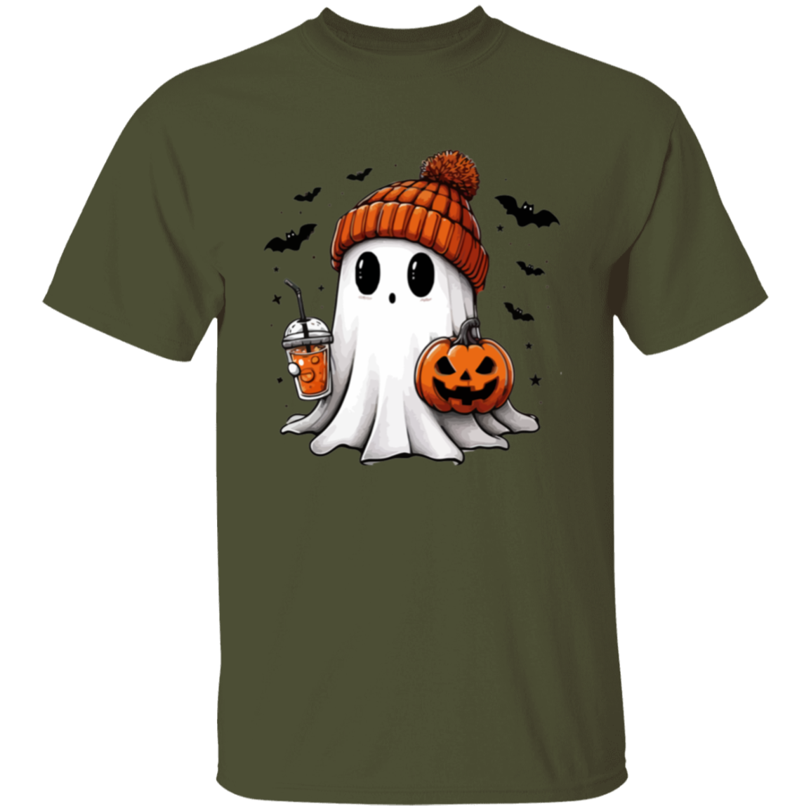 Ghost With Pumpkin Halloween T-Shirt | Sweatshirt