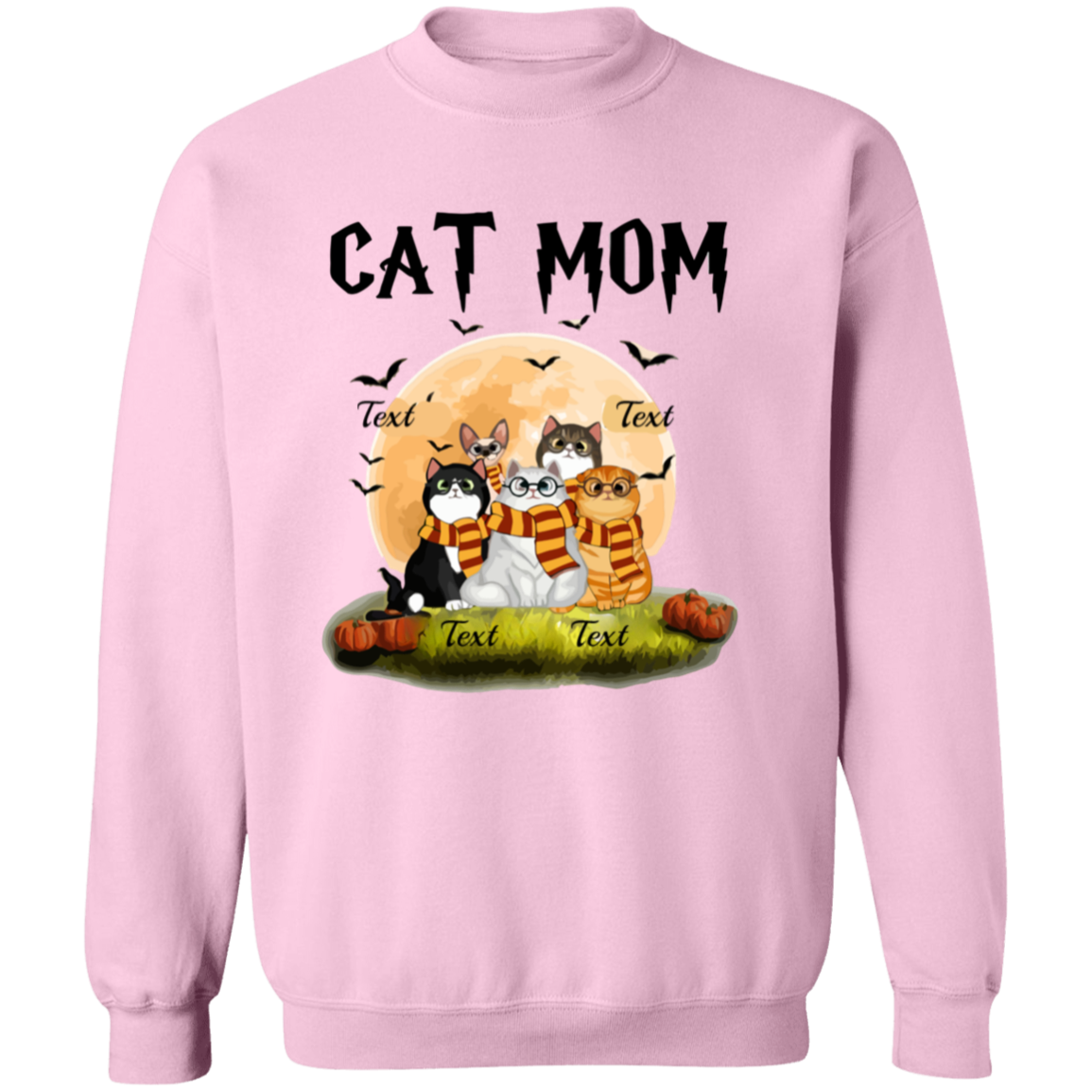 Cat Mom Shirt, Halloween Sweatshirt, Halloween Gift For Cat Lovers