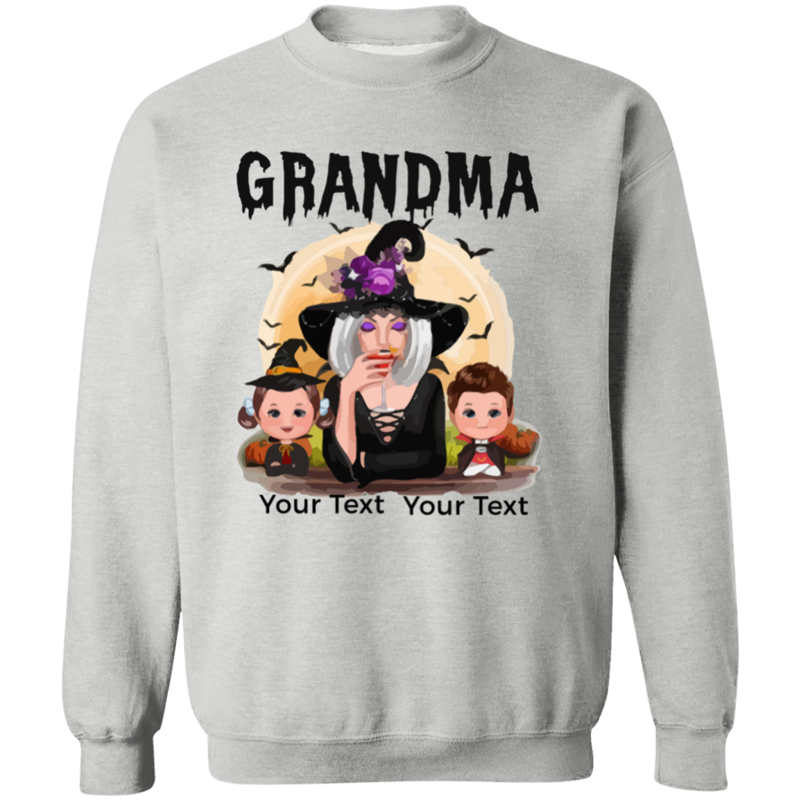 Grandma Halloween T-Shirt | Sweatshirt, Personalized Gift For Grandma