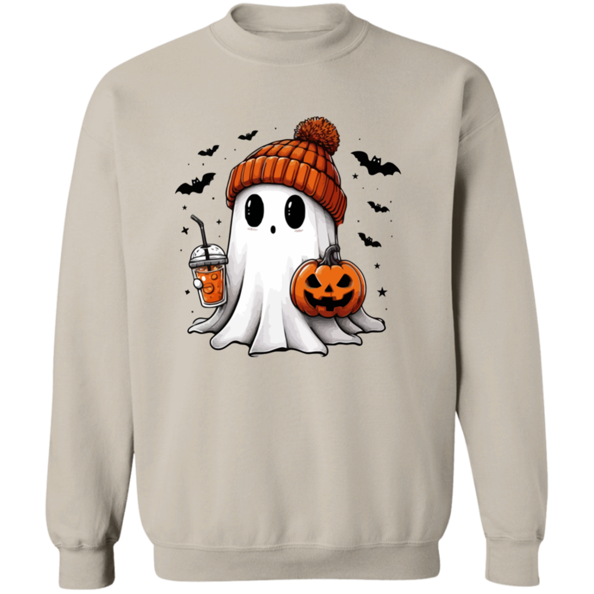 Ghost With Pumpkin Halloween T-Shirt | Sweatshirt