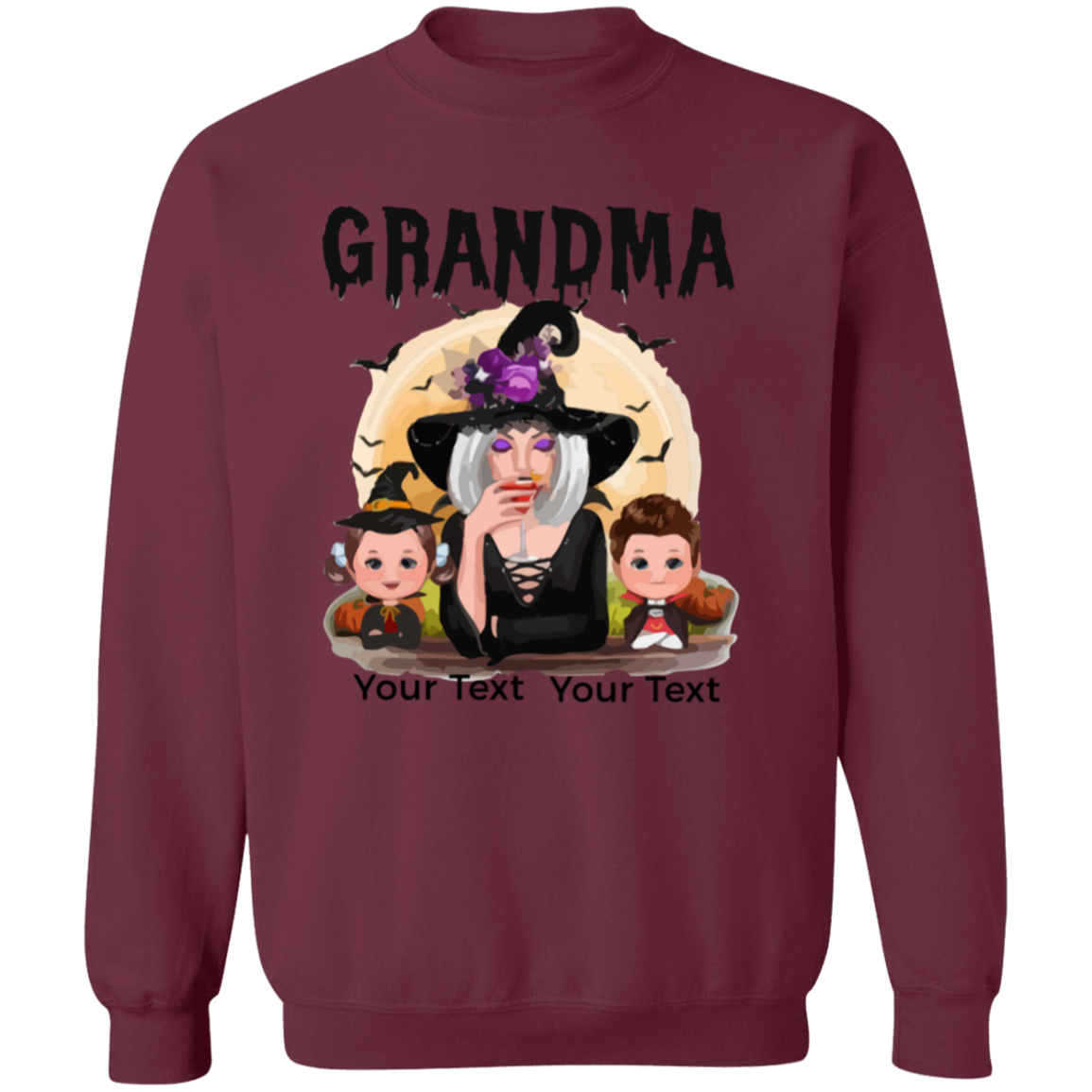 Grandma Halloween T-Shirt | Sweatshirt, Personalized Gift For Grandma