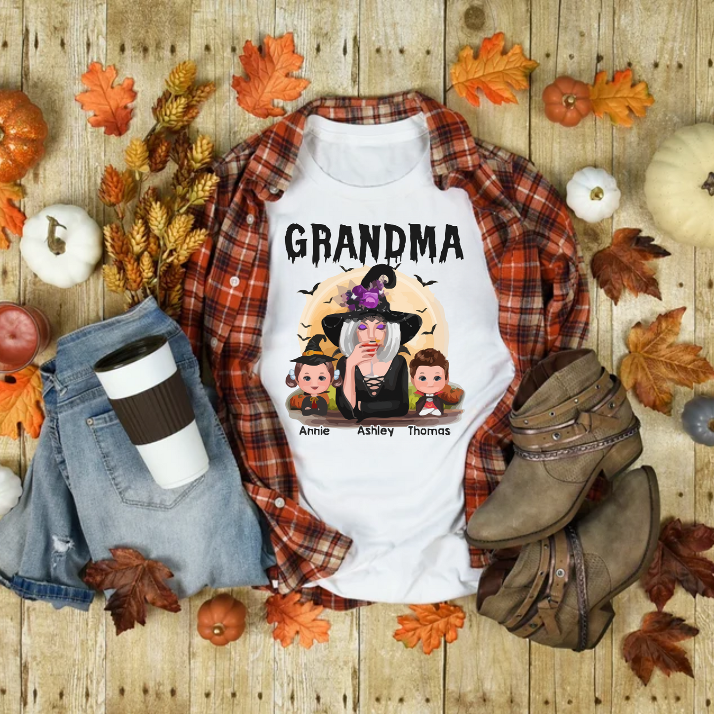 Personalized Grandma Collection | Halloween Sweatshirt, Hoodie, Pillow & Mug | Gift For Grandma