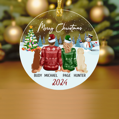 Personalized Merry Christmas Acrylic Ornaments | Gift For Pet Lovers