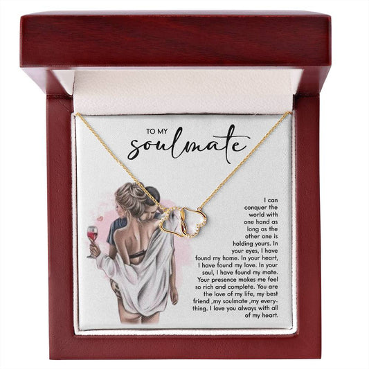 To My Soulmate - Forever Love Gift - Personalized Everlasting Love Necklace, Gift for Her.