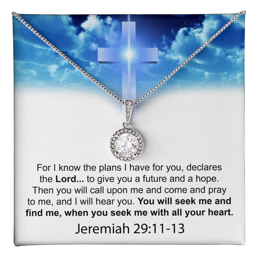 For I Know The Plans I Have For You - Jeremiah 29:11 - Christian Necklace, Bible Verse, Graduation Gift, Moving