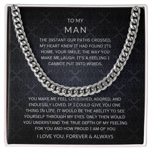 To My Man - I Love You Forever And Always | Gift For Him | Soulmate, Anniversary, Valentine's Day Gift