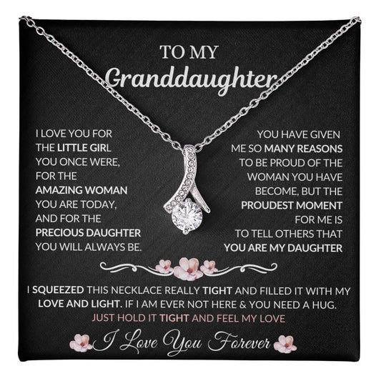 To My Granddaughter - I Love You Forever | Alluring Beauty Necklace Gift For Granddaughter