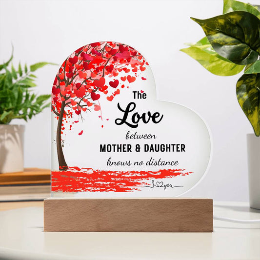 The Love Between Mother And Daughter | Acrylic Plaque  Gift From Mom, Gift From Daughter