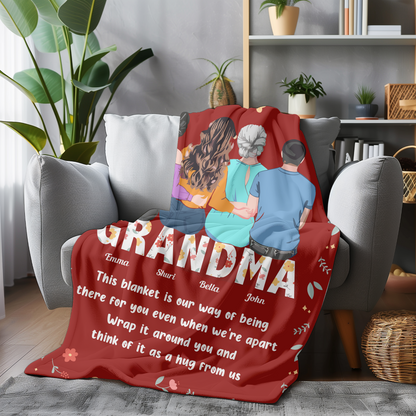 Personalized Grandma Christmas Blanket | Cozy Blanket Gift For Grandma