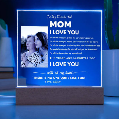 Personalized Photo Night Light For Mom, Dad, Grandma| Gift For Mom, Gift For Grandma,Gift For Dad Acrylic Plaque