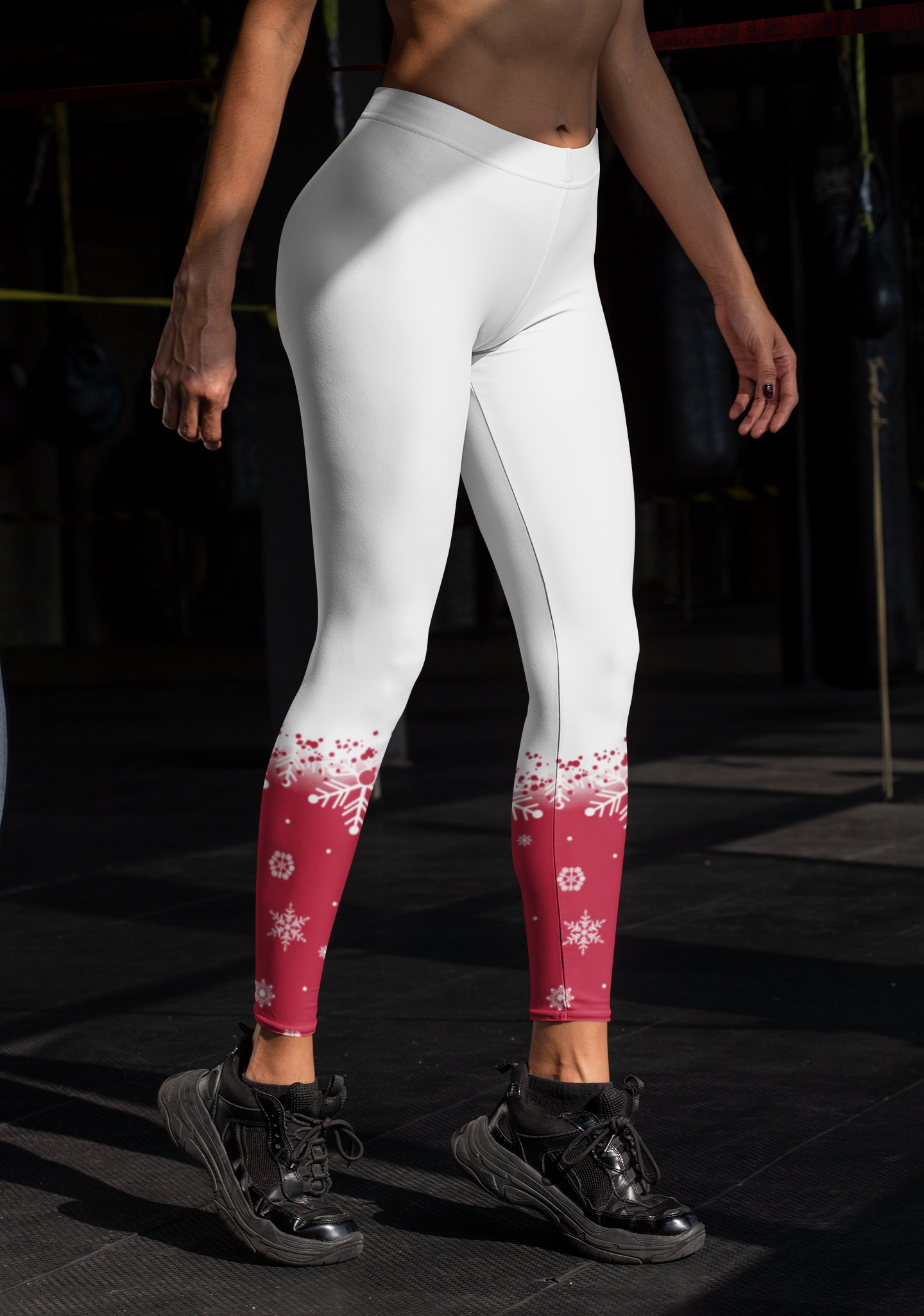 NEW Womens Holiday Christmas Snow Leggings, Snowflake Leggings, Soft Yoga Waist Pants, Exclusive Leggings,