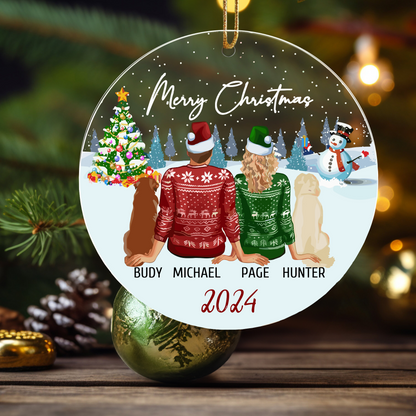 Personalized Merry Christmas Acrylic Ornaments | Gift For Pet Lovers