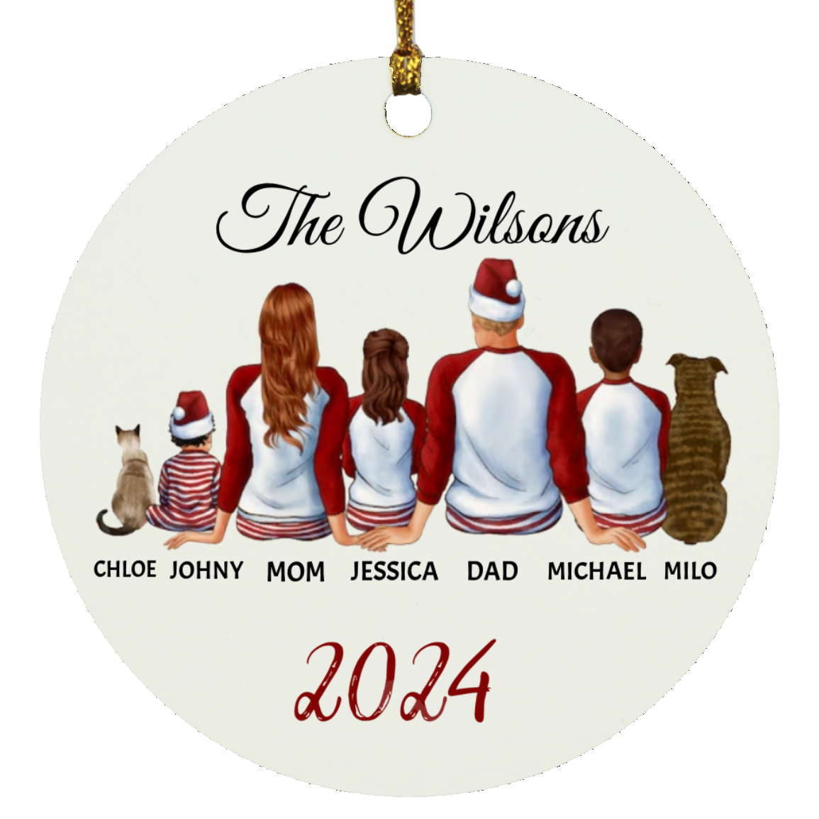 Personalized Christmas Family Ornament | Christmas Gift For Family