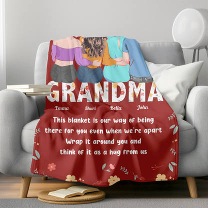 Personalized Grandma Christmas Blanket | Cozy Blanket Gift For Grandma