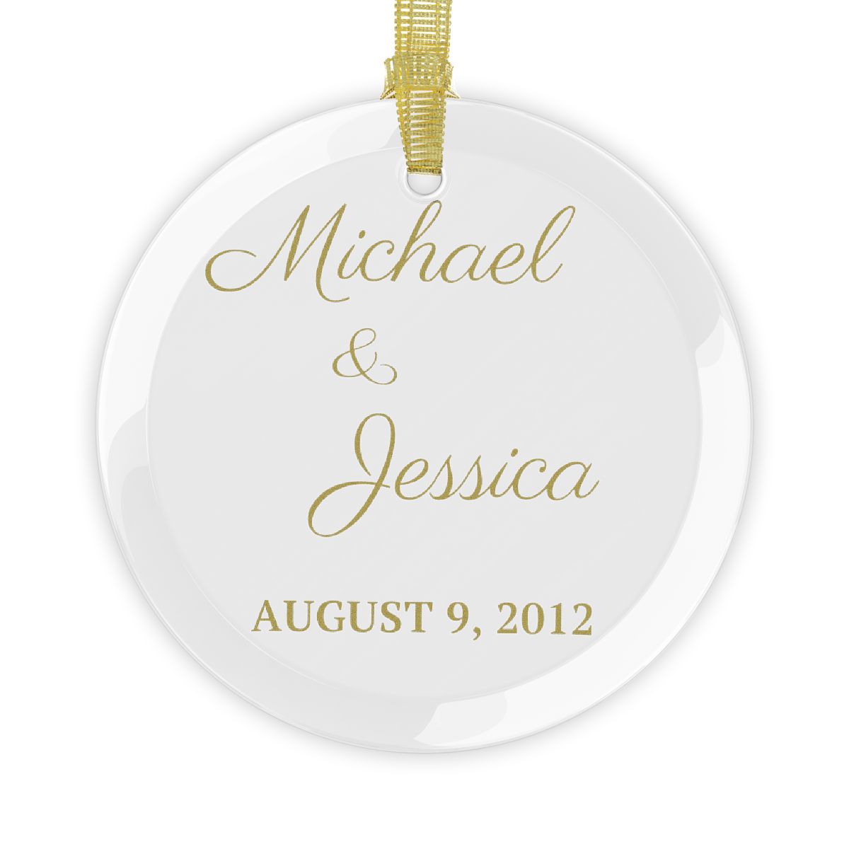 Personalized Name Glass Ornaments | Wedding Gift | Anniversary Gift For Her, Gift For Him