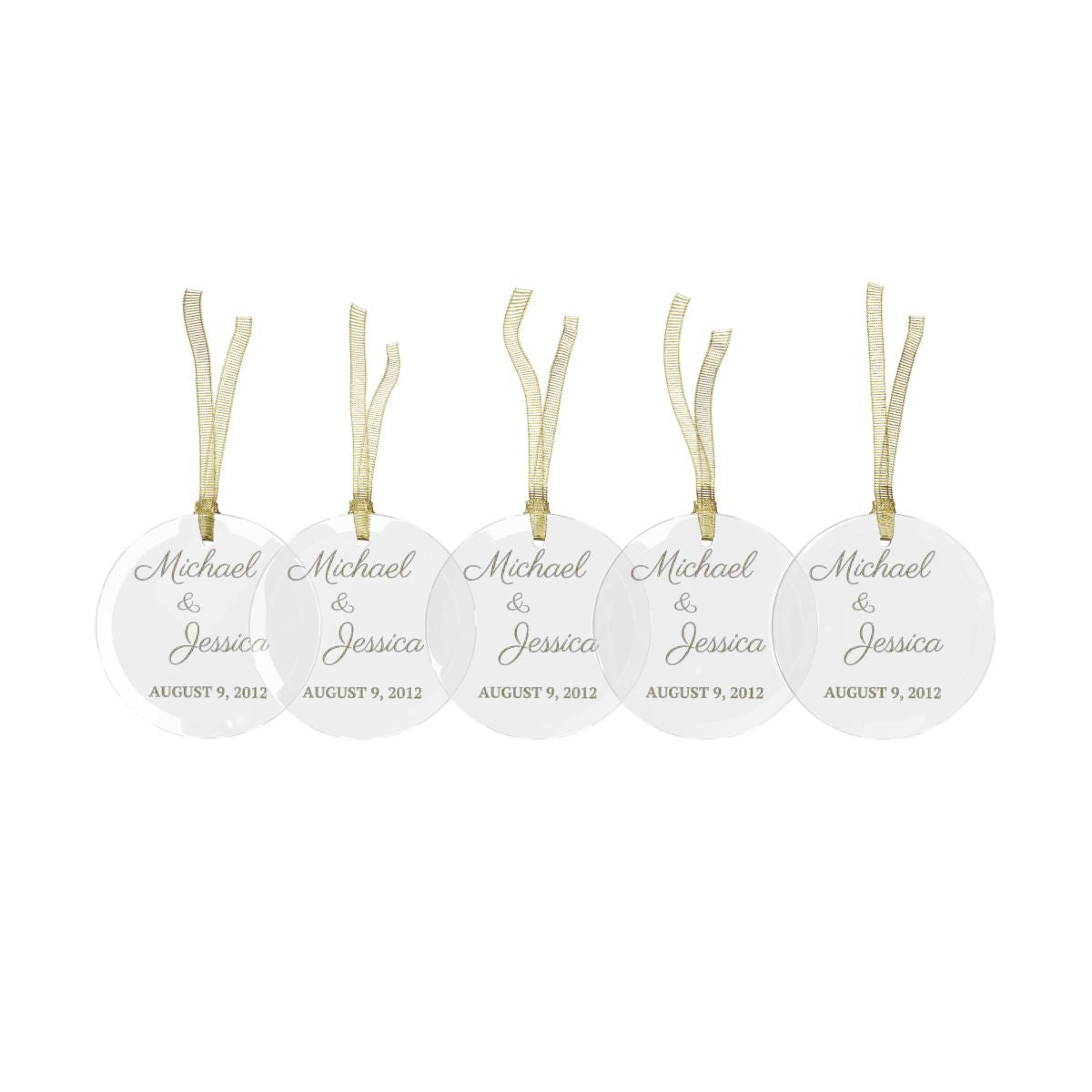 Personalized Name Glass Ornaments | Wedding Gift | Anniversary Gift For Her, Gift For Him