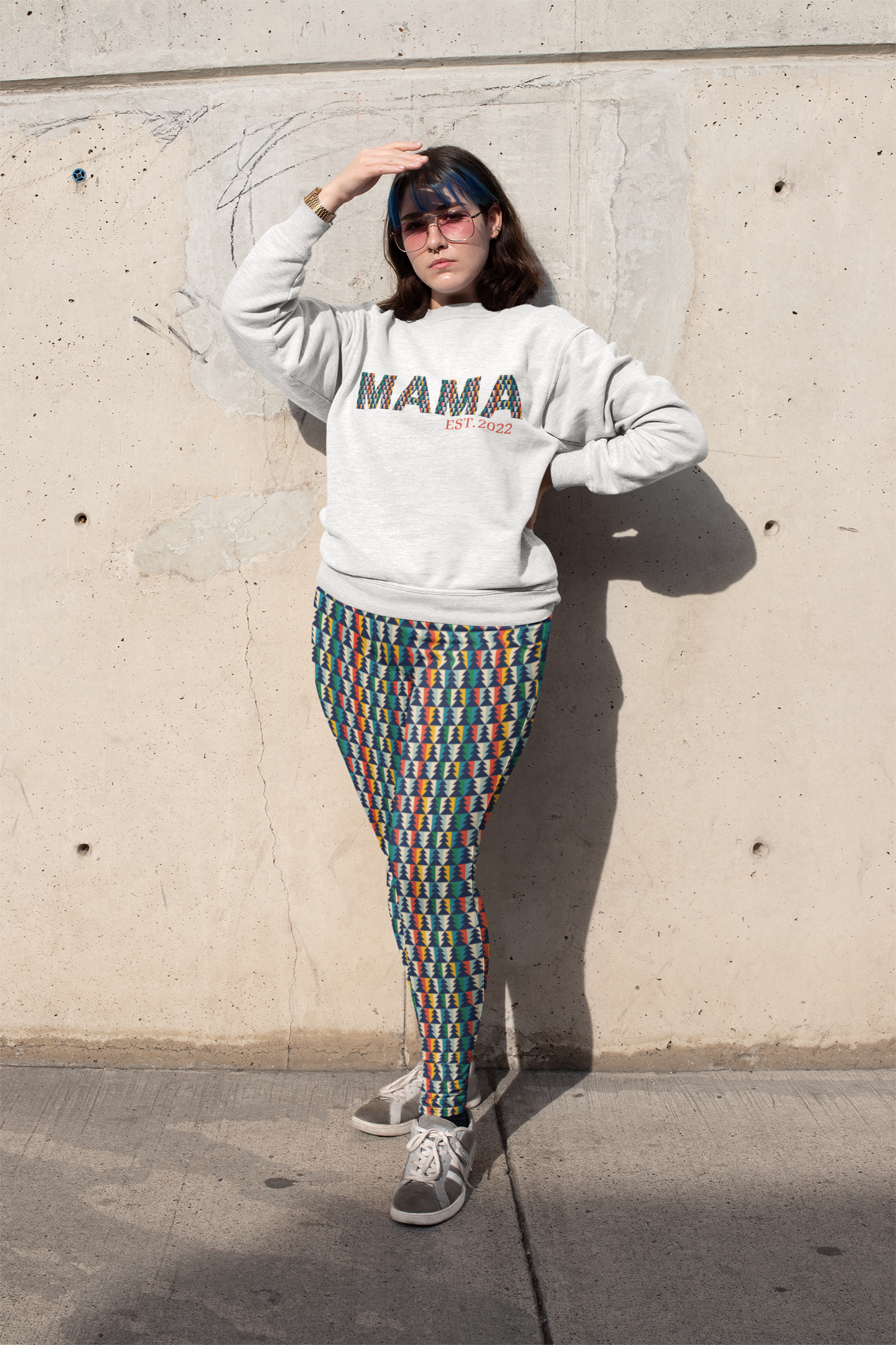 Mama Est. Year Sweatshirt Christmas Holiday Gift For Mom To Be, New Mama Gift, Mother's Day Gift