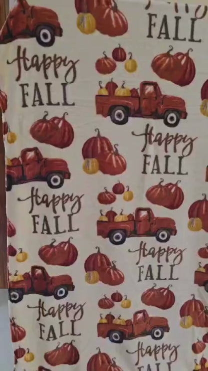 Bountiful Harvest Oversized Plush Throw | Thanksgiving Gift For Her or Him